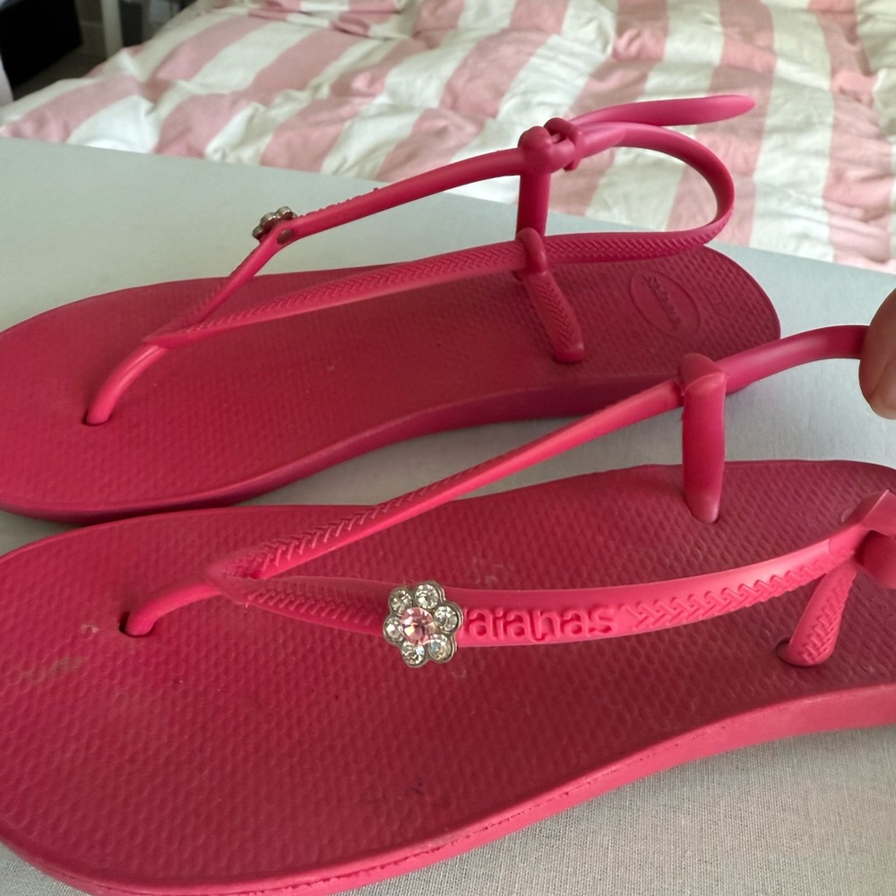 Havaianas Pink Women's Sandals with Crystal Accent